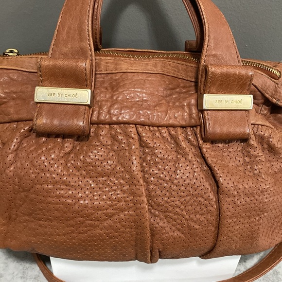 See By Chloe Authentic Soft Perforated Leather Handbag/Hobo/Shoulder Bag - Picture 2 of 16